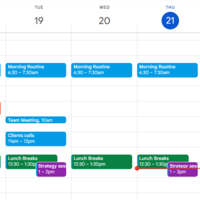 GOOGL CALENDER