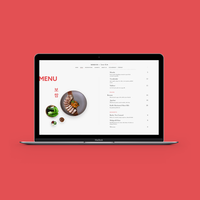 Restaurant Test Kitchen Website UI screen example 