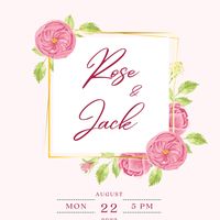 Wedding invitation Rose