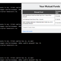 Mutual Funds Tracker