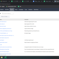 CRM - Zoho Navigation