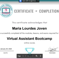 Certificate of Completion