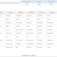 My Work plan example free time schedule