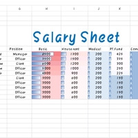 Salary sheet on Excel