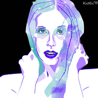 Starry Gaze Digital Portrait