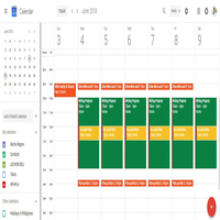 Calendar management using  two different timezone