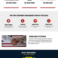 Landing page web design.