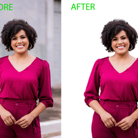 Model image cut out and hair masking. 