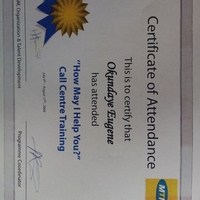 Call centre training certification 