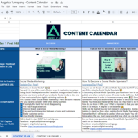 Content Calendar Creation