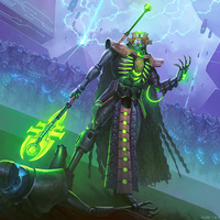 Imotekh Stormlord illustration for MTG x Warhammer