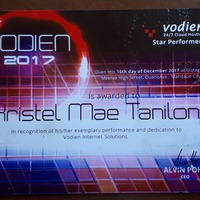 Vodien Star Performer Certificate