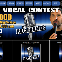 A page where can register promoters and proformers