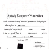 Software Diploma Certificate