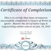 Copywiting Cetirtificate