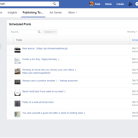 Facebook scheduled post