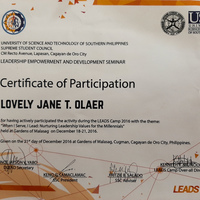 Certificate of Leadership