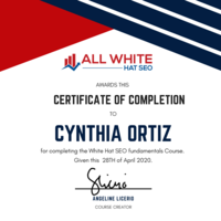 SEO All White Hat Certificate