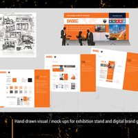 Brand guidelines. Sketches, scamps and mockups 