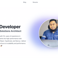 Front-end developer portfolio - light theme