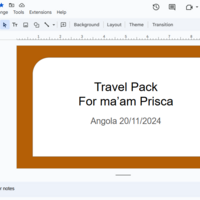  I create a comprehensive travel pack presentation fo