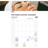 content calendar with Notion