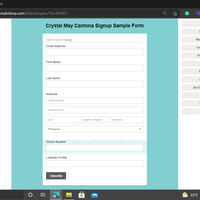 Created signup form using mailchimp