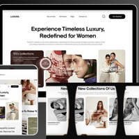 Responsive e-commerce site for a luxury fashion brand.