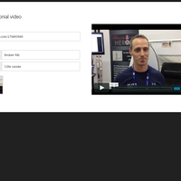 Admin page to manage vimeo videos