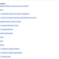 Table of Content of an Audit