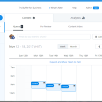 Buffer on scheduling posts Social Media