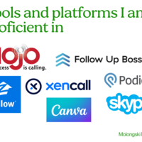 Tool and platforms I have expeience with