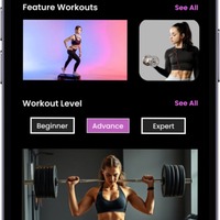 Fitness mobile app design 