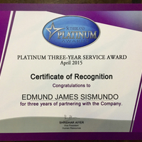 Platinum Service Award — Sutherland