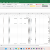Data before cleaning