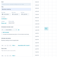Scheduled meeting on Hubspot 