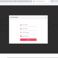 Attendance Web app Modal