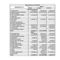 Balance Sheet as on 31-05-2022