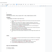 Doing minutes of call every meeting