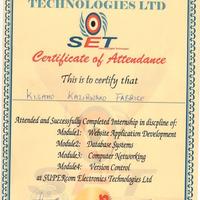 Internship certificate