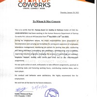 Experience Letter