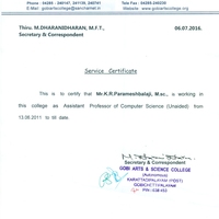 Experience Cerficate