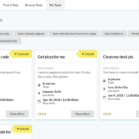 A listing app for outsourcing general tasks