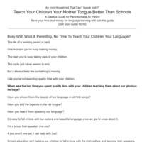 Language guide sales page
