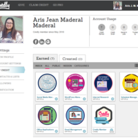 Credly badges earned
