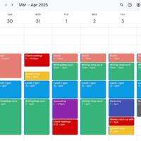 Time blocking work sample