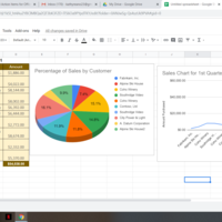 Data presentation using tables and charts