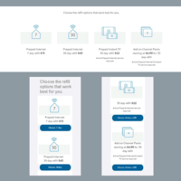 Xfinity Wireframes