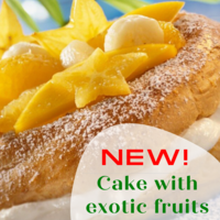 Instagram story for a pastry tropical cake