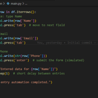 Main Script:  Data Entry Automation Script